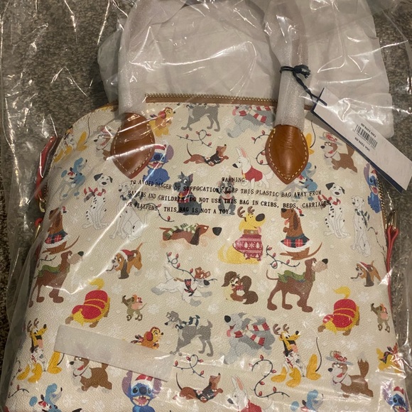Disney Dooney and Bourke Santa Tails/Paws Satchel - Picture 1 of 2